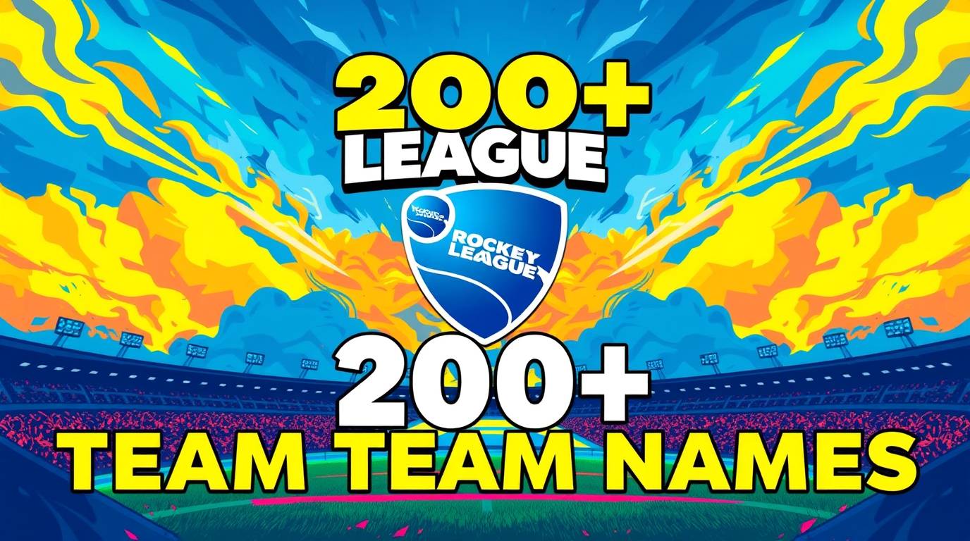 Categorized List 200+ Funny Rocket League Team Names