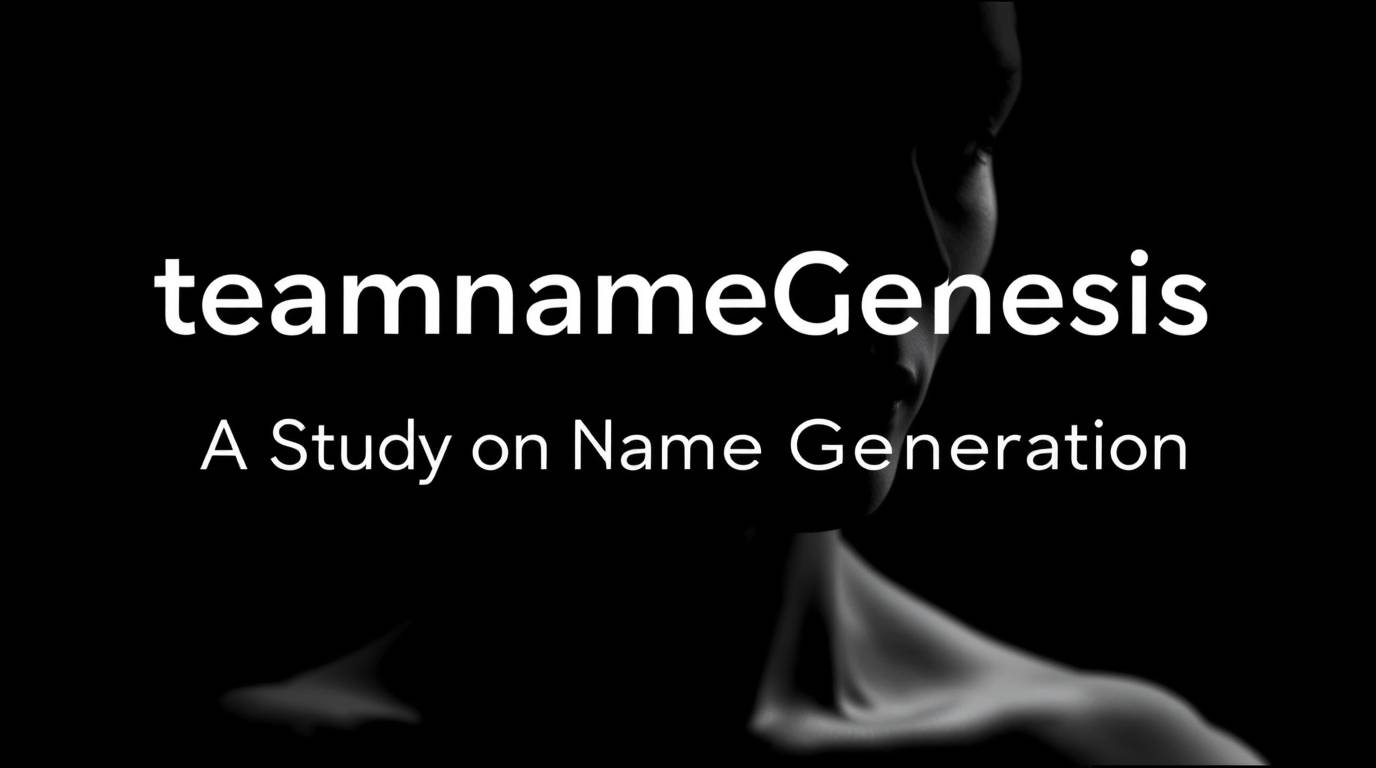 tteamnamegenesis A Study on Team Name Generation